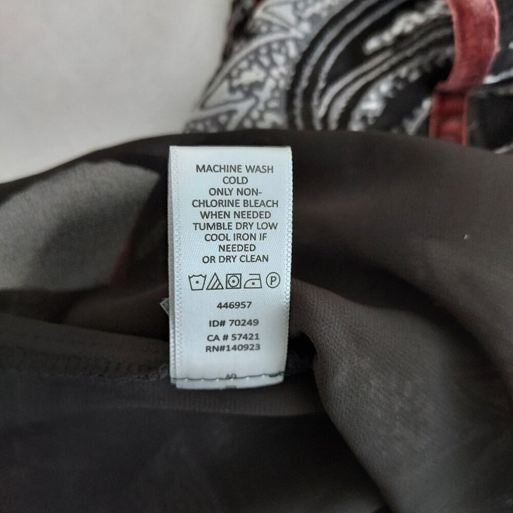 Loft Off The Shoulder Paisley Ruffled Velvet Trim Sleeve Top Size Medium NWT - Picture 3 of 10